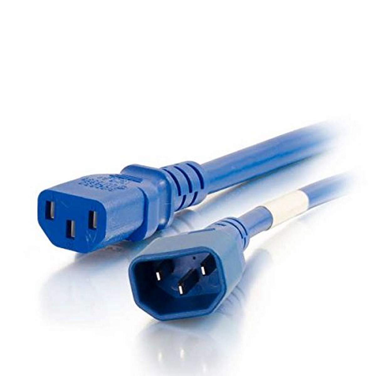 C2G Power Cord, Short Extension Cord, Power Extension Cord, 14 AWG, Blue, 3 Feet (0.91 Meters), Cables to Go 17534