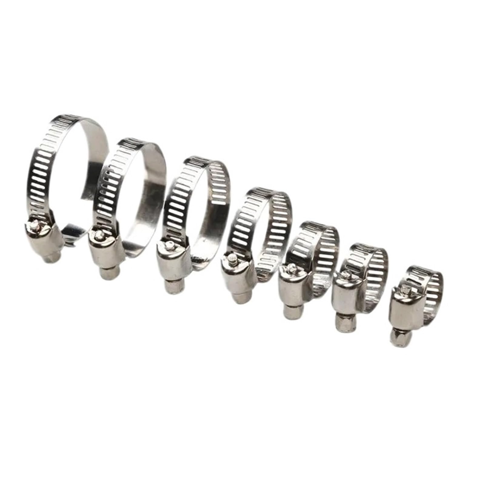 Nodrest 40Pcs 40/60/80Pcs 8-38Mm Hose Clamps Set Stainless Steel Adjustable Car Fuel Pipe Clamp Worm Gear Clip