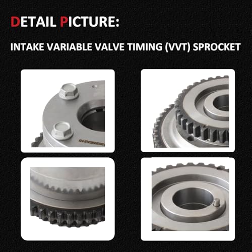 AUCERAMIC 2 Intake Variable Valve Timing (VVT) Sprocket Fit for 2005-2019 Nissan Frontier NV3500 Pathfinder Xterra V6 4.0L DOHC Intake Camshaft Phaser Gear Replace#13025-8J100 13025-CD000 by AUCERAMIC - Image 6