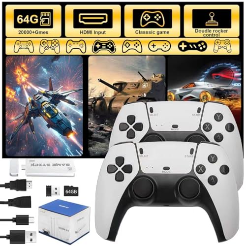 Polaring Retro Gaming Console, Game Stick,4K HDMI Output , 40,000+ Games and 23 Emulators, Dual 2.4G...