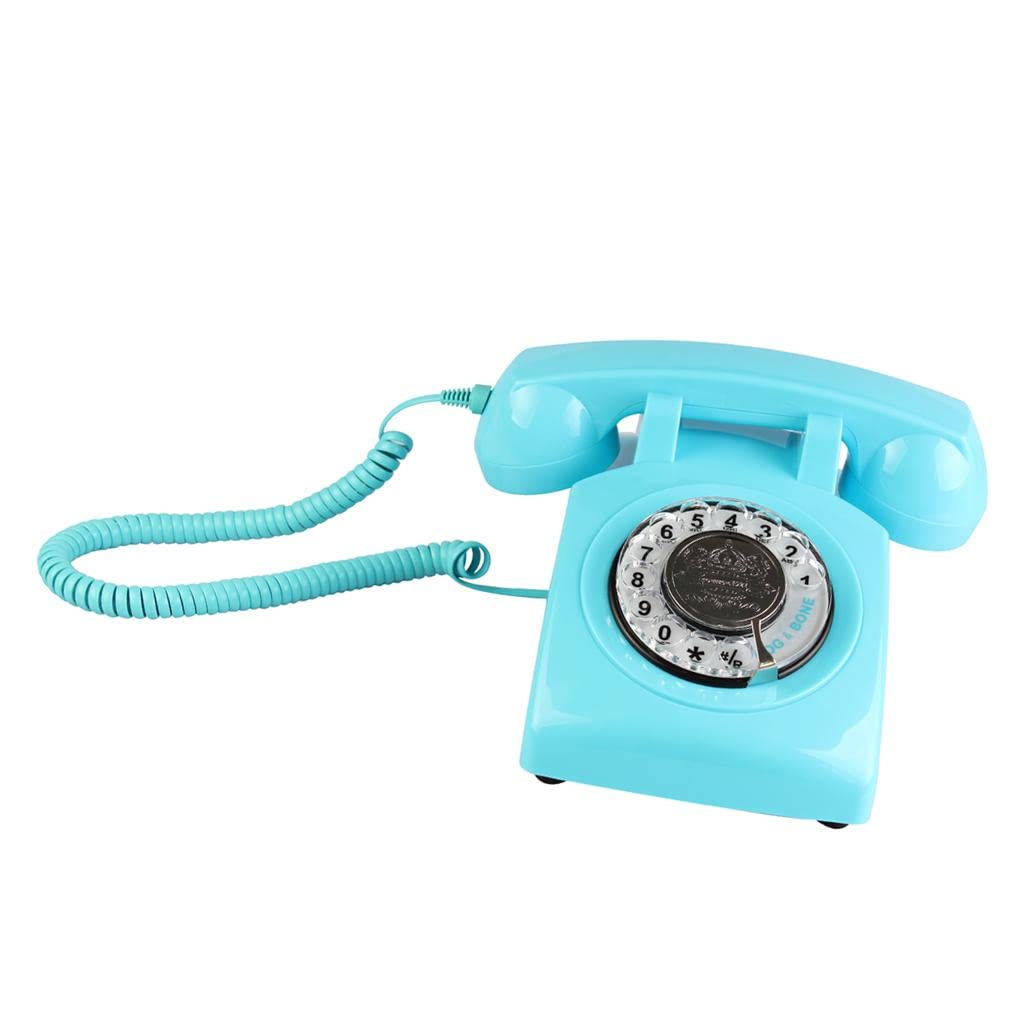 Rotary Retro Rotary Dial Bell Desk Telephone Blue | Corded Telephones | Home Telephones & Accessories-image-41