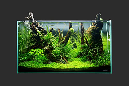 Landen 90P 55 Gallon Rimless Low Iron Aquarium Tank, 35.43" W× 19.69" D × 19.69" H (90Cm X 50Cm X 50Cm) 10Mm Thickness With Black Nano Foam Leveling Mat Included 111008 #TOP3