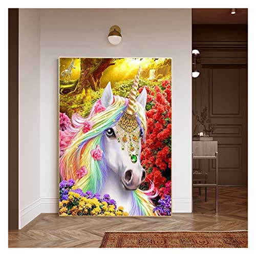 Full-round-unicorn-diamond-tekening-diamant-borduurwerk- 5D-DIY- Diamond-Setting-Home-Decora 3D Diamond Schilderen… - Afbeelding 4