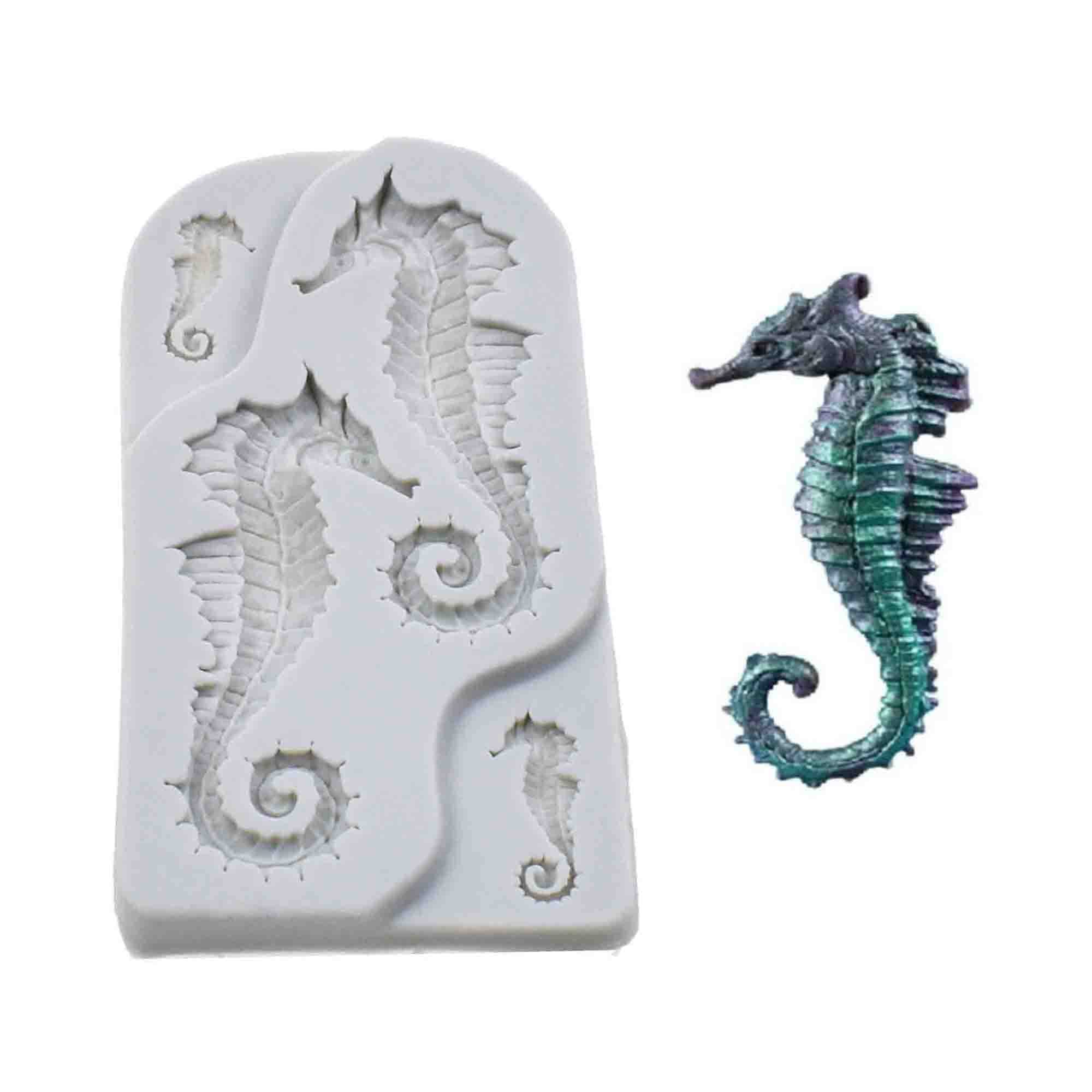 New Seahorse Shape Fondant Cake Mold Candy Chocolate Silicone Mold Cookies Biscuits Mould