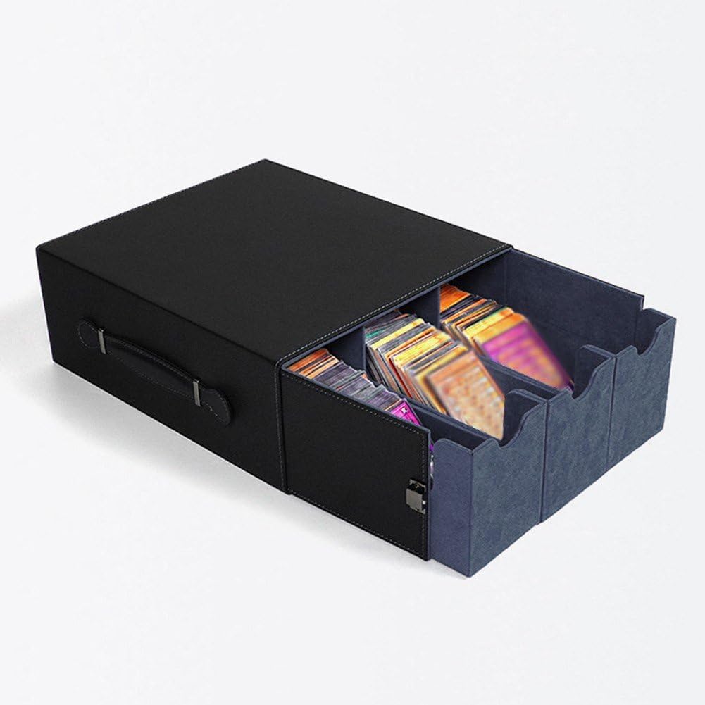Boîte De Rangement Grande Capacité Pour Plus De 1000 Cartes À Collectionner (type Commander) - Étui En Cuir Pu - Boîte De Rangement Portable Pour Cartes À Collectionner (type Tcg) - Cartes De Baseball