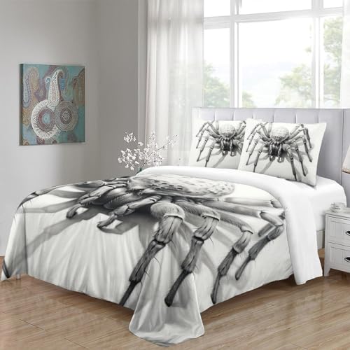 Housse de couette 260x220cm imprimée araignée avec fermeture éclair - 5