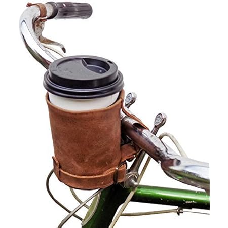 Amazon Hide Drinkのクルージー クージー ハンドメイドレザー自転車カップホルダー コーヒー Hide Drink ボトルケージ