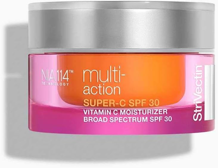 Multi-Action Super-C SPF 30 Vitamin C Moisturizer & Daily Sunscreen for Brightening & Smoothing Fine Lines, 1.7 Fl Oz