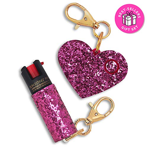Super-Cute Self Defense Set for Women - Maximum Strength Pepper Spray with UV