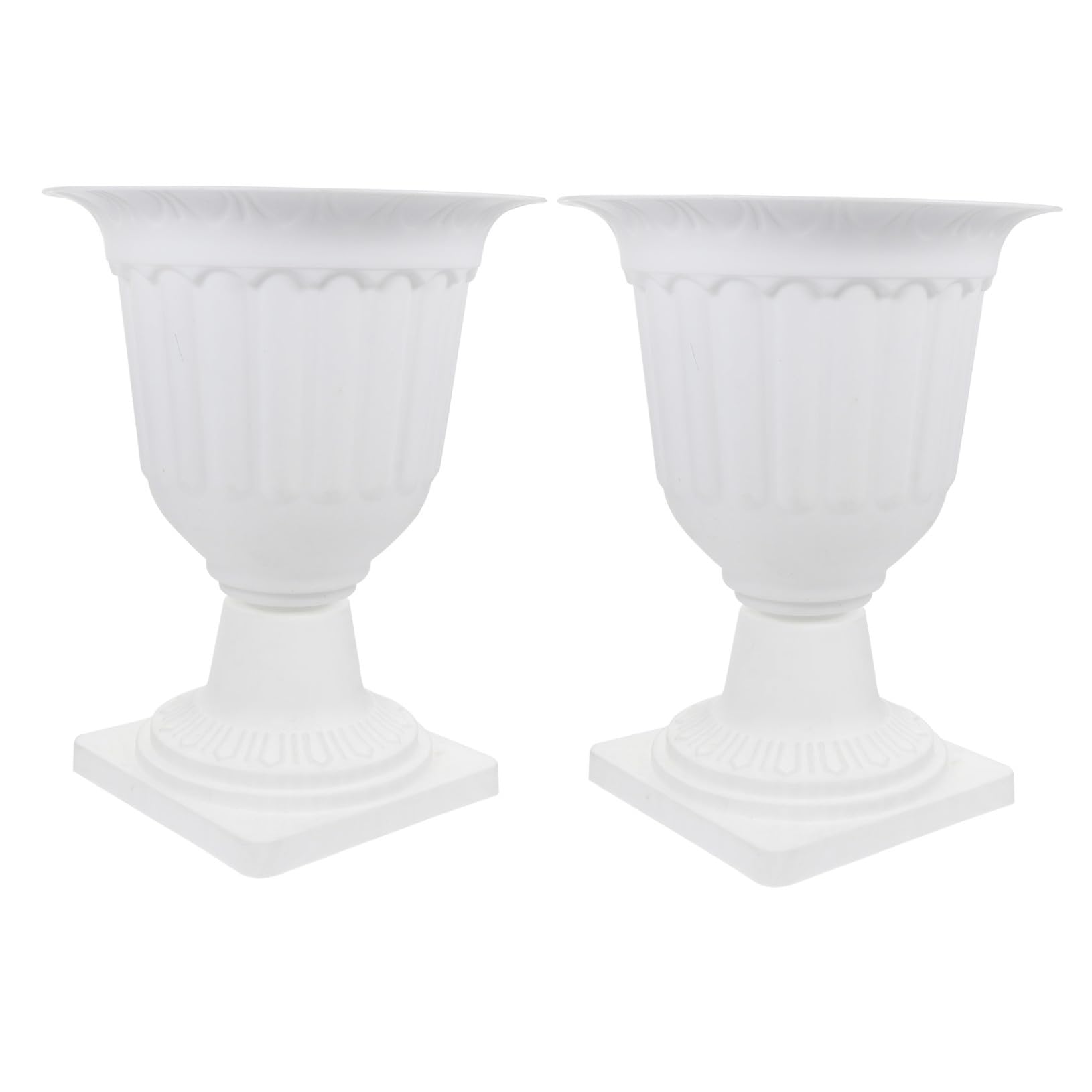 Pot de fleurs pilier romain décoratif blanc pour jardin