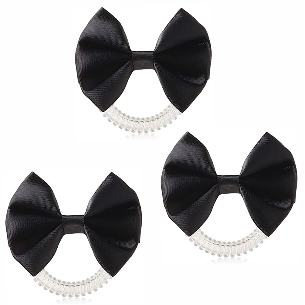 3 x Invisibobble Bowtique Hair Bow & Scrunchi | Spiral Hair Ring with Bow - Wear on the Head or on the Wrist as a Bracelet Accessory | For Girls & Women - Suitable For All Types of Hair