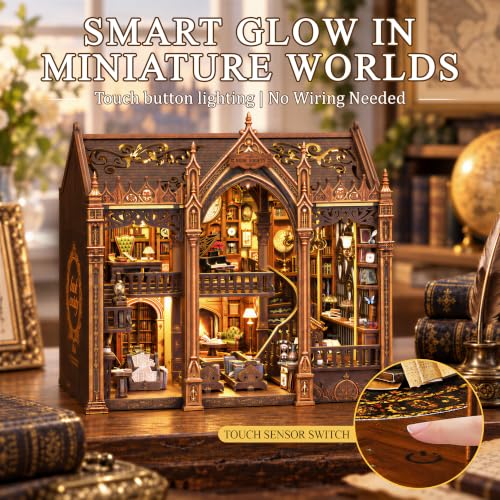 LUMYCE Book Nook DIY Miniatur Puppenhaus 3D Holzpuzzle mit LED-Licht – Ansicht 3