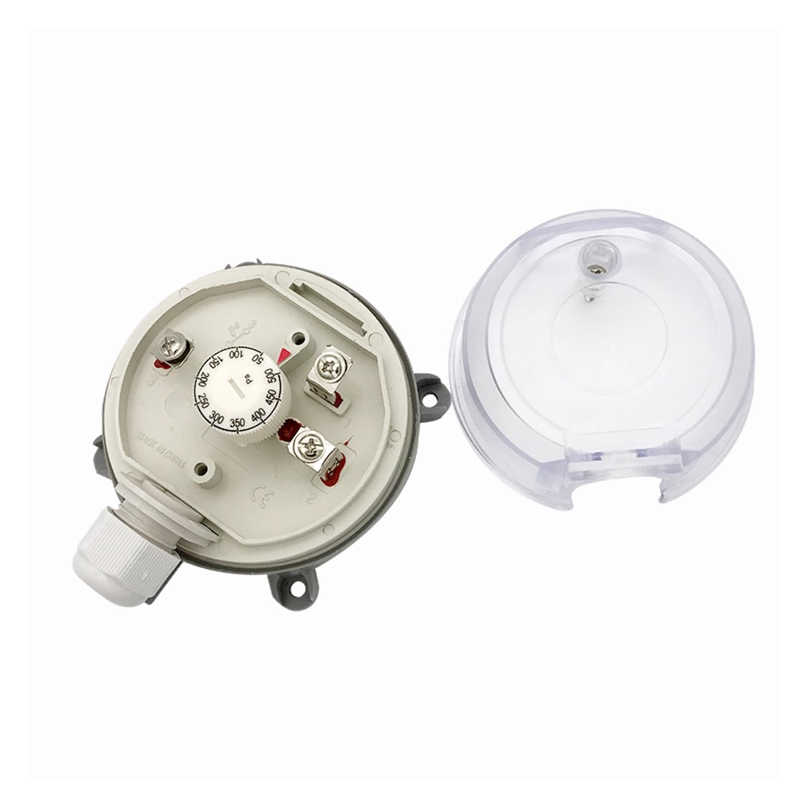 SSIMOO Einstellbarer Mikro-Druckluftschalter, Luftdifferenzdruckschalter, Gas-Luftstrom-Druckschalter, 20–200 Pa, 30–300 Pa, 50–500 Pa Kindly (Size : 50-500Pa)