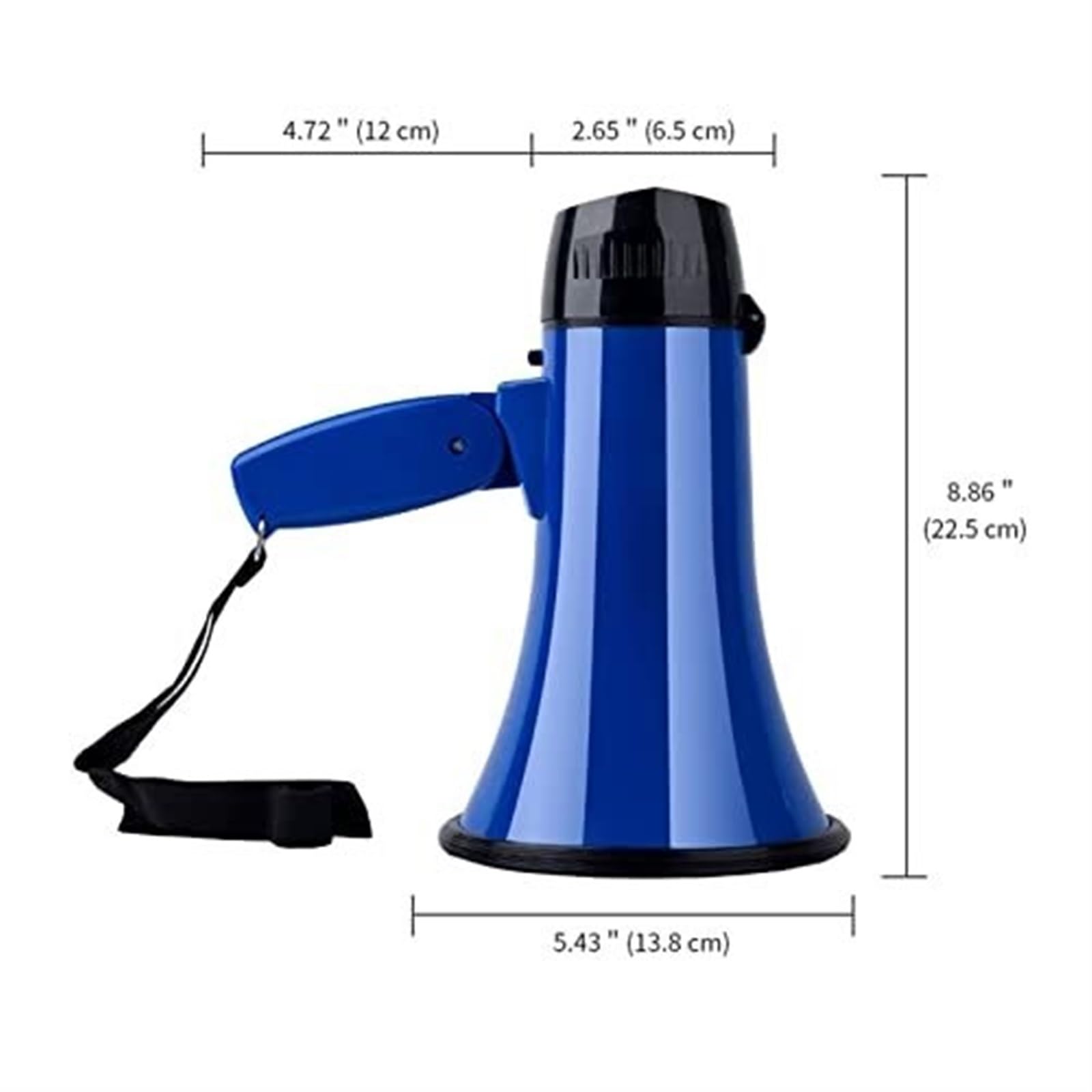 Megáfono Altavoz Portátil De 25 Vatios Potencia, con Megáfono, Bocina Voz Y Sirena para Exteriores Megafono Altavoz