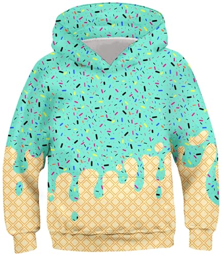 Boys Ice Cream Hoodie Sweatshirt Size 12-14 Years