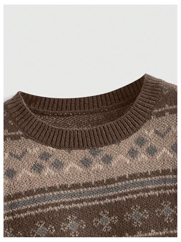 Image of MakeMeChic Women's Striped Sweaters Halloween Vintage Grandpa Sweaters