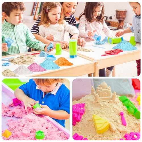 Image of NiToy FlexiSand 2.2Lbs Sand Toy, Never Dries Out-Fun for 3 Years and up Kids Bulk Refill for Sensory Sand Box Toys, Ideal for Shaping, Squeezing and Molding (Orange)