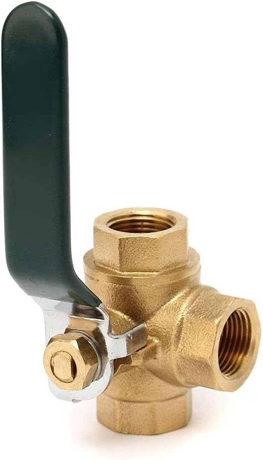 Gartenhahn-Anschluss, Wasserrohr-Anschlüsse, 1/4 Zoll, 3/8 Zoll, 1/2 Zoll, 3/4 Zoll, Messing-Kugelhahn, vollständiger L-Anschluss, Gewinde, 3-Wege-Ventil(3/4")
