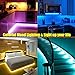 maylit 10 PCS Smart RGB Under Cabinet Lights Kit, Compatible with Alexa and Google Assistant, App and Remote Control, Music Sync Color Changing, Timer, Dimmable, for Cabinet, Counter, Shelf, Bookcase