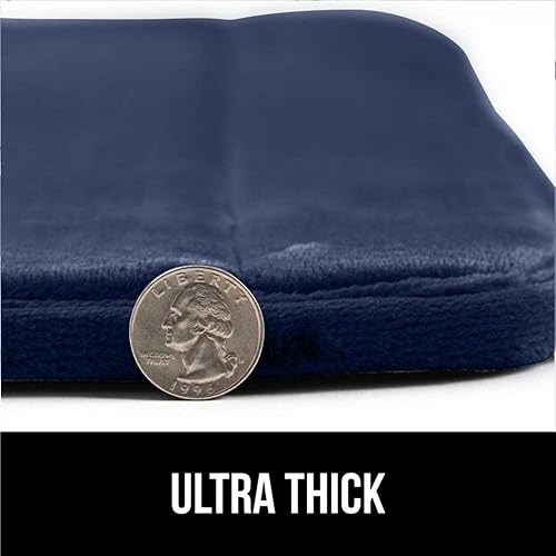 Miniatura 9 de Gorilla Grip Alfombra de baño de espuma viscoelástica sólida y a rayas, alfombra de baño sólida en tamaño 24 x 17 pulgadas y alfombra de baño de