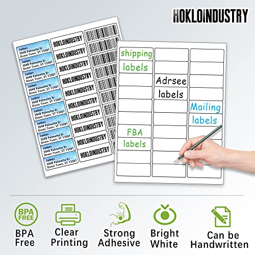 1" X 2-5/8" Address Labels,Printable Mailing Labels For Laser/Inkjet Printer,Permanent Adhesive Blank White Labels,Totally 4500 Sticker Labels(150 Sheets) #TOP5