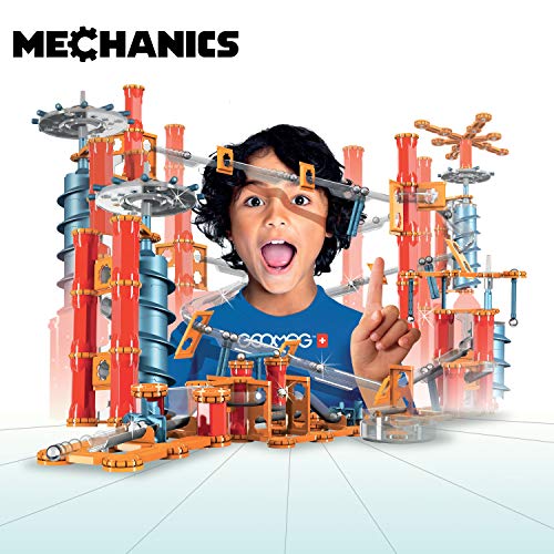 Geomag Mechanics Challenge Goal 96 Pièces Jeu Circuit de Construction Magnétique pour Enfants dès Fabrique Ton Canon Magnétique à Billes pour Marquer des Buts Fabrication Suisse - vue 5