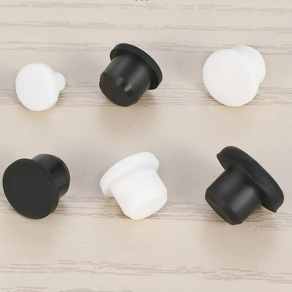 Tapón De Silicona, 10-100 Piezas, 2,7 Mm-14,1 Mm, Resistente A Altas Temperaturas, Con Orificio Roscado Sólido En Forma De T.(Black,3.5mm-50pcs)
