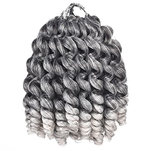 Clione 3 Packs Jamaican Bounce Crochet Hair Wand Curly Braids Synthetic Twist Hair （1B）