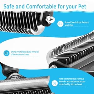 Dog-Deshedding-Brush-2-in-1-Pet-Undercoat-Rake-for-Cats-and-Small-Dog-Long-and-Short-Grooming-Tool-Dematting-Combs-Easily-Remove-Mats-Tangles-and-Loose-Fur - Cucciolini Doodles   Dog-Deshedding-Brush-2-in-1-Pet-Undercoat-Rake-for-Cats-and-Small-Dog-Long-and-Short-Grooming-Tool-Dematting-Combs-Easily-Remove-Mats-Tangles-and-Loose-Fur