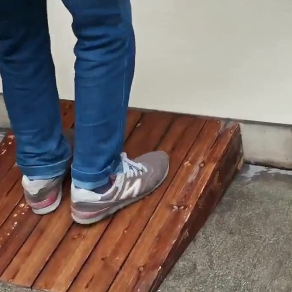 Drewniana rampa progowa do wózka inwalidzkiego, 10 cm, 18 cm, 20 cm, 25 cm, antypoślizgowa, rampa przejściowa do domu, drzwi wejściowych, podwórka, patio, wejścia