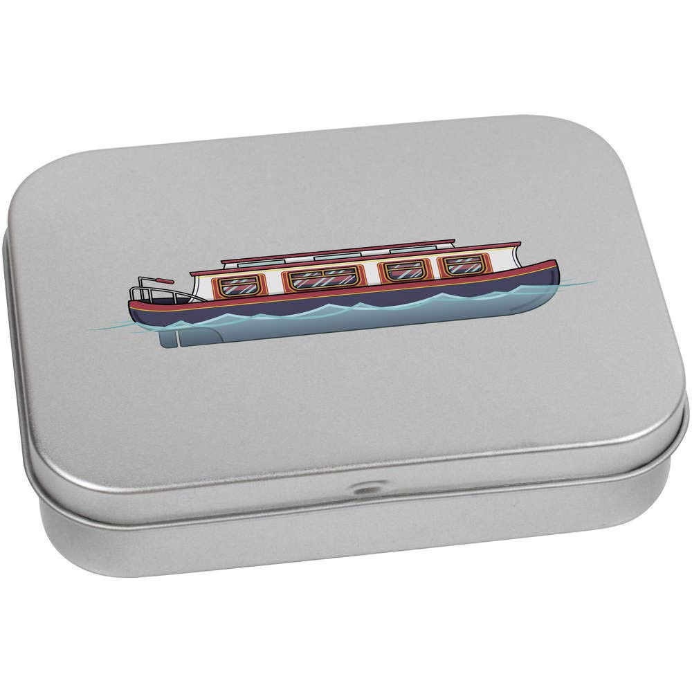 Azeeda 110mm 'Canal Boat' Metal Hinged Tin/Storage Box (TT00139769)