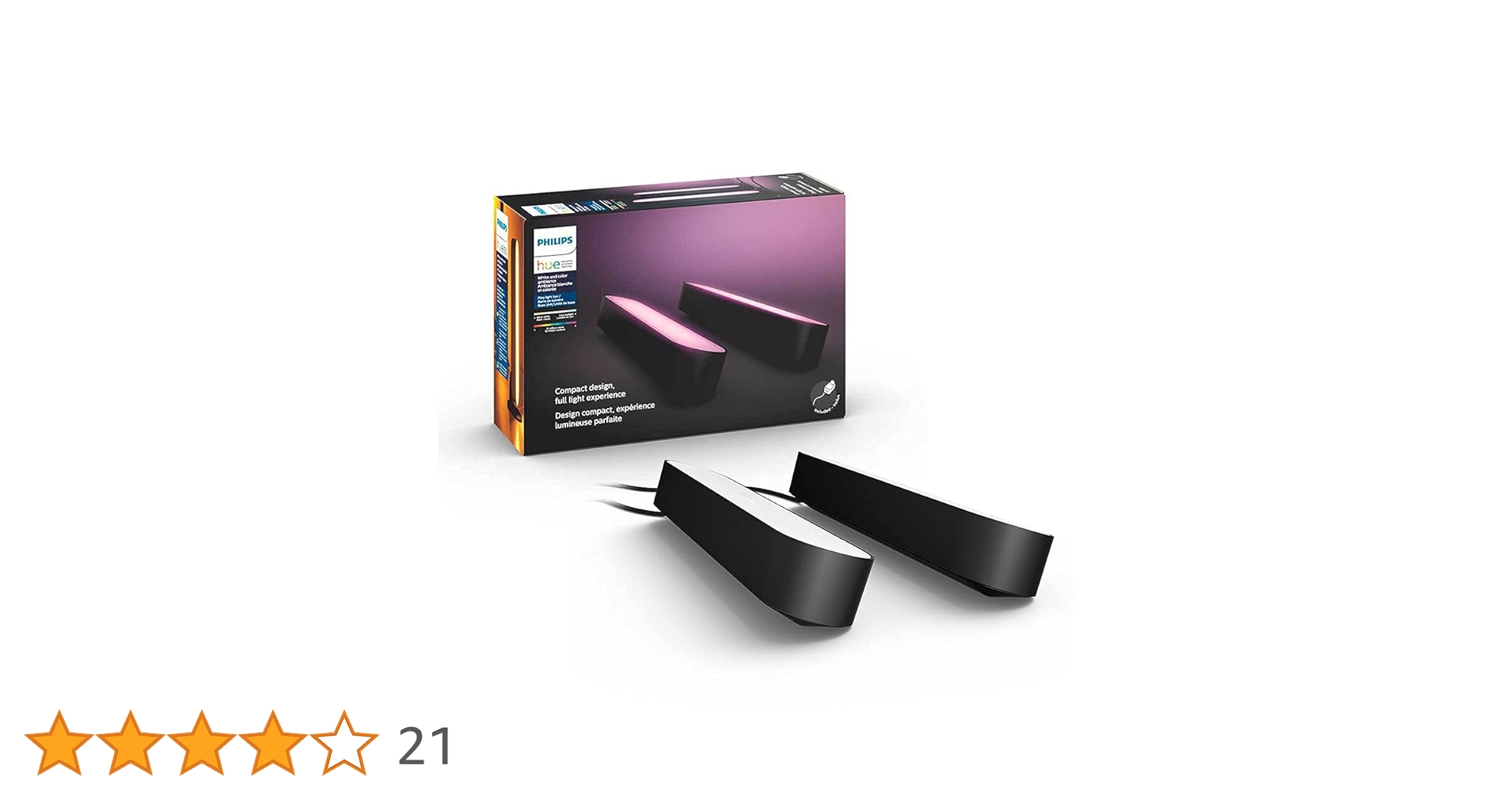 Philips Hue Play Light Bar Smart Light White & Color Ambiance, 2