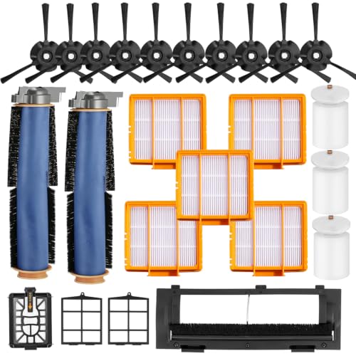 Image of Replacement Parts for Shark AI AV2501S AV2501AE RV2502AE RV2520AOUS AV2510AOUS AV2511AE RV2610WA RV2610WD Accessories Kit :Main Roller Brush /Cover HEPA Filters Foam /Primary Filter Sweep Side Brushes