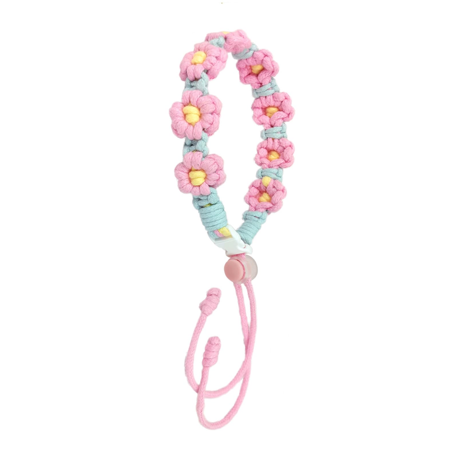 XuQiZZpp Handwovens Flower Lanyards Hangings Rope Water Bottles Strap Coffee Takeaway Kettles Supplies Wristband Keyrin