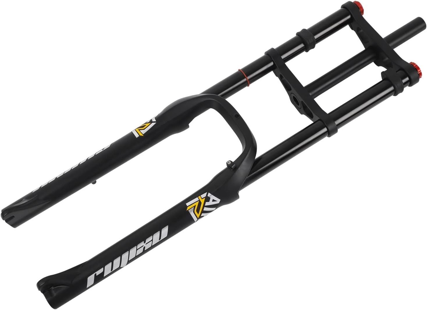 26 Inch Fat Fork Travel 170mm 4.0" Tire MTB Bike Air Suspension Fork 1-1/8" Double Shoulder Rebound Adjustment Disc Brake QR Bicycle Front Fork for Snow Beach E-Bike