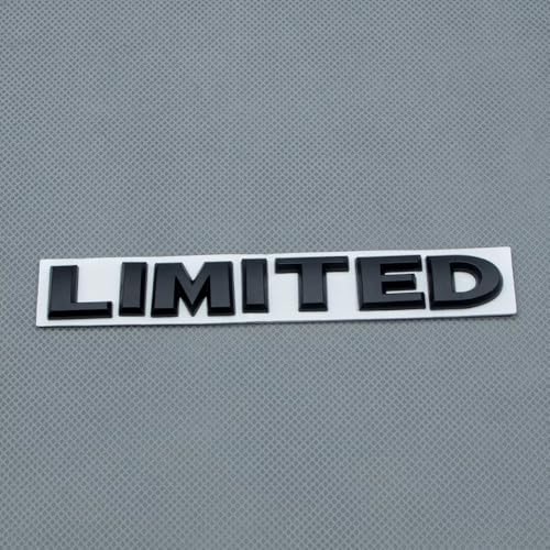 Image of 2pcs Metal Limited Rear Tailgate Trunk Badge Sport Logo Emblem (Matte Black)