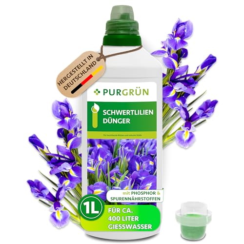Purgrün® Schwertlilien-Dünger 1 Liter – Mineralische...