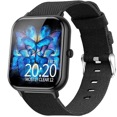 Compatible RLQA Smart Watch Bands, 20mm Breathable Nylon Woven Fabric Replacement Accessory Strap Compatible for IOWODO R30 Pro, R50 / Compatible for Blackview R50 / Compatible for RLQA 54 1.83