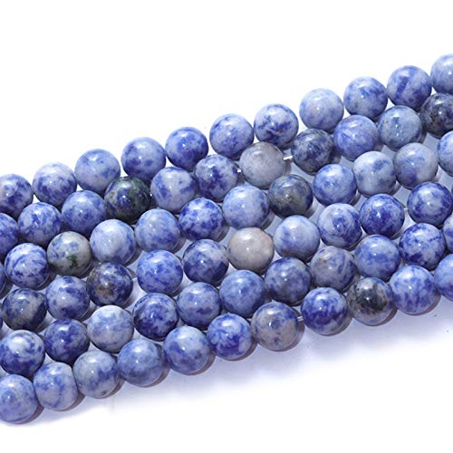 Image of Natural Stone Beads 6mm Bule Sodalite Polished Round Smooth Gemstone Beads for Jewelry Making 15 Inch (Bule Sodalite, 6mm)