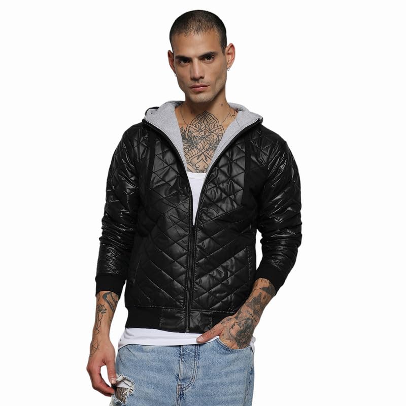 Men's Standard Length Jacket With Zip-Closure For Casual Wear | Hooded Neck | Long Sleeve | Zipper Closure | Polyester Jacket Crafted With Comfort Fit For Everyday Wear-image-29