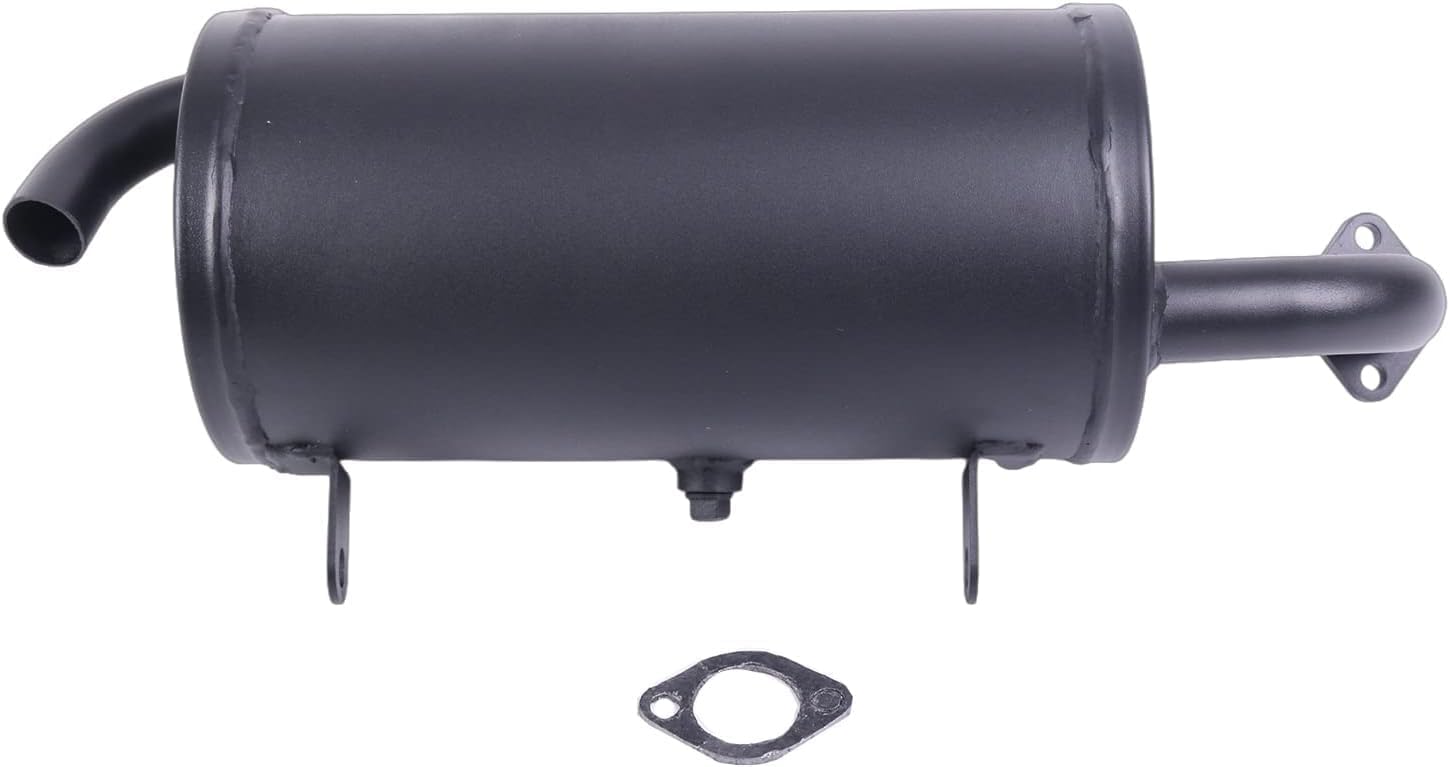 Exhaust Assembly Muffler 18091-0235 18091-0487 with Gasket 11061-0132 Compatible with Kawasaki Mule 600 2X4 610 4X4 SX KAF400