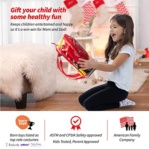 Born Toys Water Gun for Kids Set That Includes Backpack Water Gun, Toy Fire Extinguisher - Use as Squirt Gun, Water Shooter, Water Blaster Soaker Gun - Great Fireman Toys for Fireman Costume for Kids