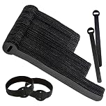 120x Multi-Sizes Black Reusable Cable Ties – Adjustable & Releasable in 3 Sizes for PC, TV, Office, and Cord Management