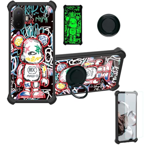 Coque TCL K70 5G lumineuse Aroepurt pour regarder vos vidéos avec l'anneau support