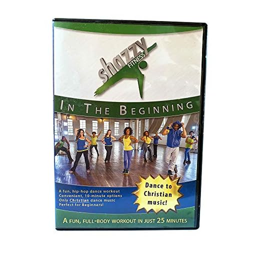 Shazzy Fitness: in The Beginning DVD Dance Workout - Beginner, Low Impact Faith Based Home Cardio Exercise Video for All - Adults, Women, Kids, Seniors - with Christian Music Blue