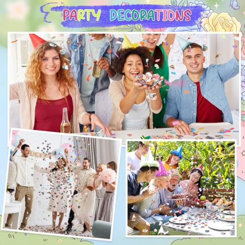 Image of Marspark 1200 Pcs Anime Heart Confetti 1 Inch Colorful Comic Book Paper Table Confetti Art Birthday Party Decorations for Wedding DIY Scrapbooking Accents Birthday Cartoon Photo Prop Bridal Shower