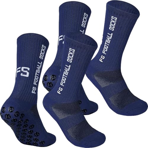 Image of Anti-Slip Sports Socks with Rubber Grip - High-Tech Breathable Cricket, Football, Yoga Socks for Men & Women | Athletic Socks for Gym, Running