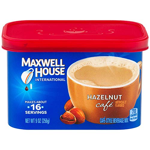 International Cafe Hazelnut Instant Coffee 9 oz Canisters, (Pack of 8)