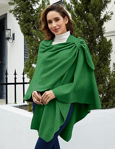 Image of PULI Womens Cross Front Poncho Shawl Wrap Elegant Wedding Formal Gift