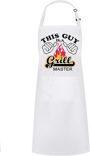 Miniatura 5 de Hyzrz Funny Adjustable Aprons Baker Costume with Pocket Cook Grill BBQ Chef Apron Gifts for Fathers Mothers Day Birthday